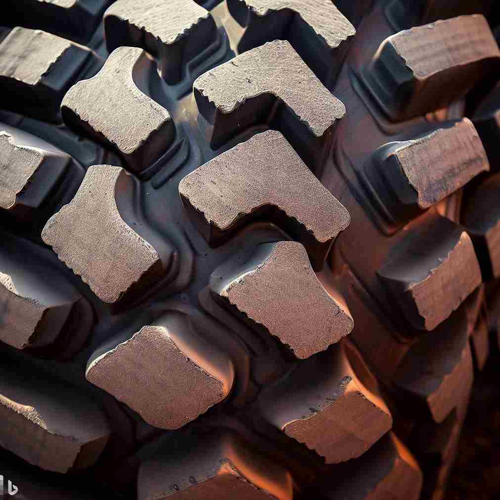 Deep tread patterns of tractor tire
