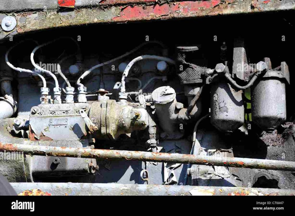 The older diesel engines of tractor
